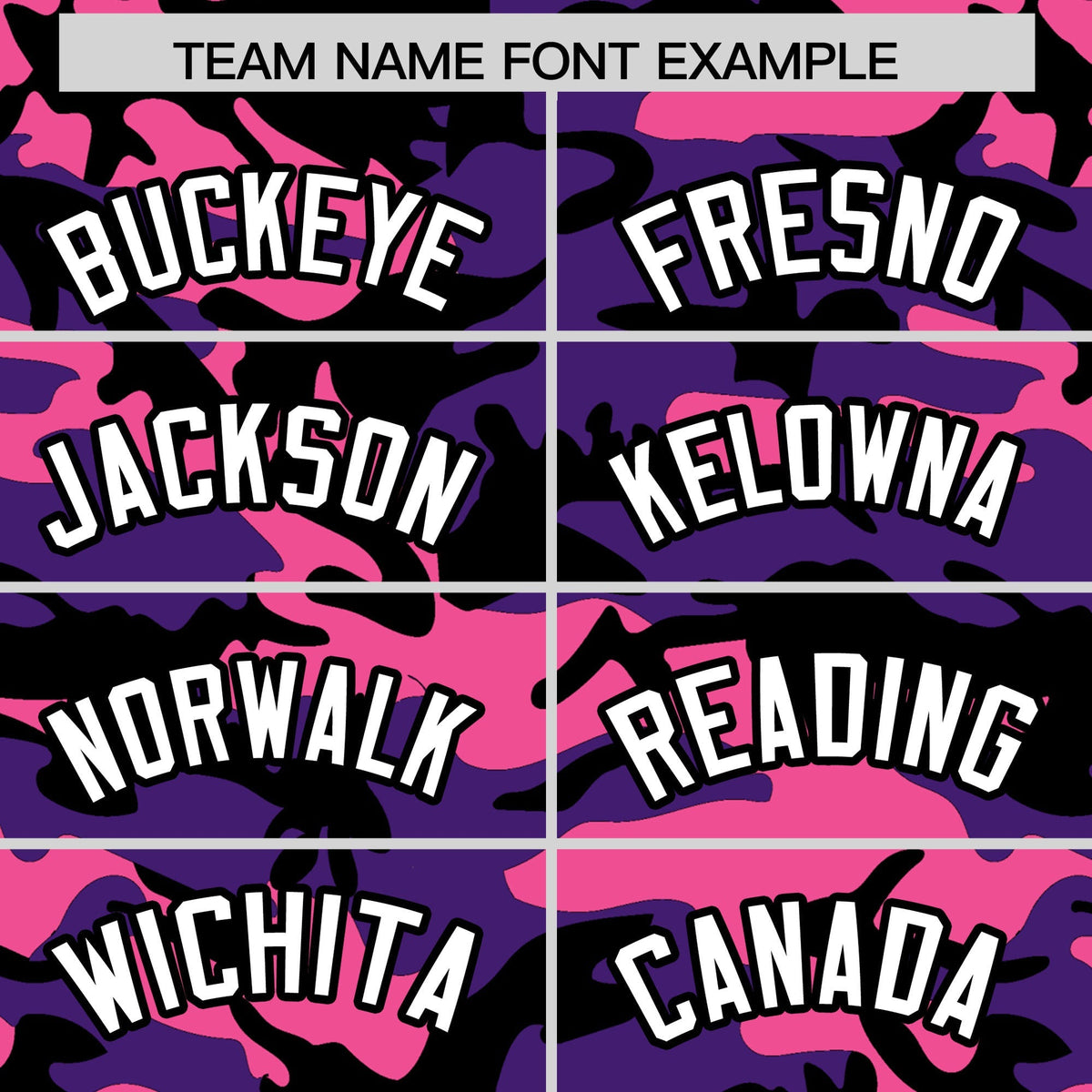 Custom Purple Pink Black Camo Gradient Fashion Baseball Jersey | Perfect for Training,Sublimation Printed &amp; Stitched,Add Name and Numbern,Perfect for Teams | KXKSHOP