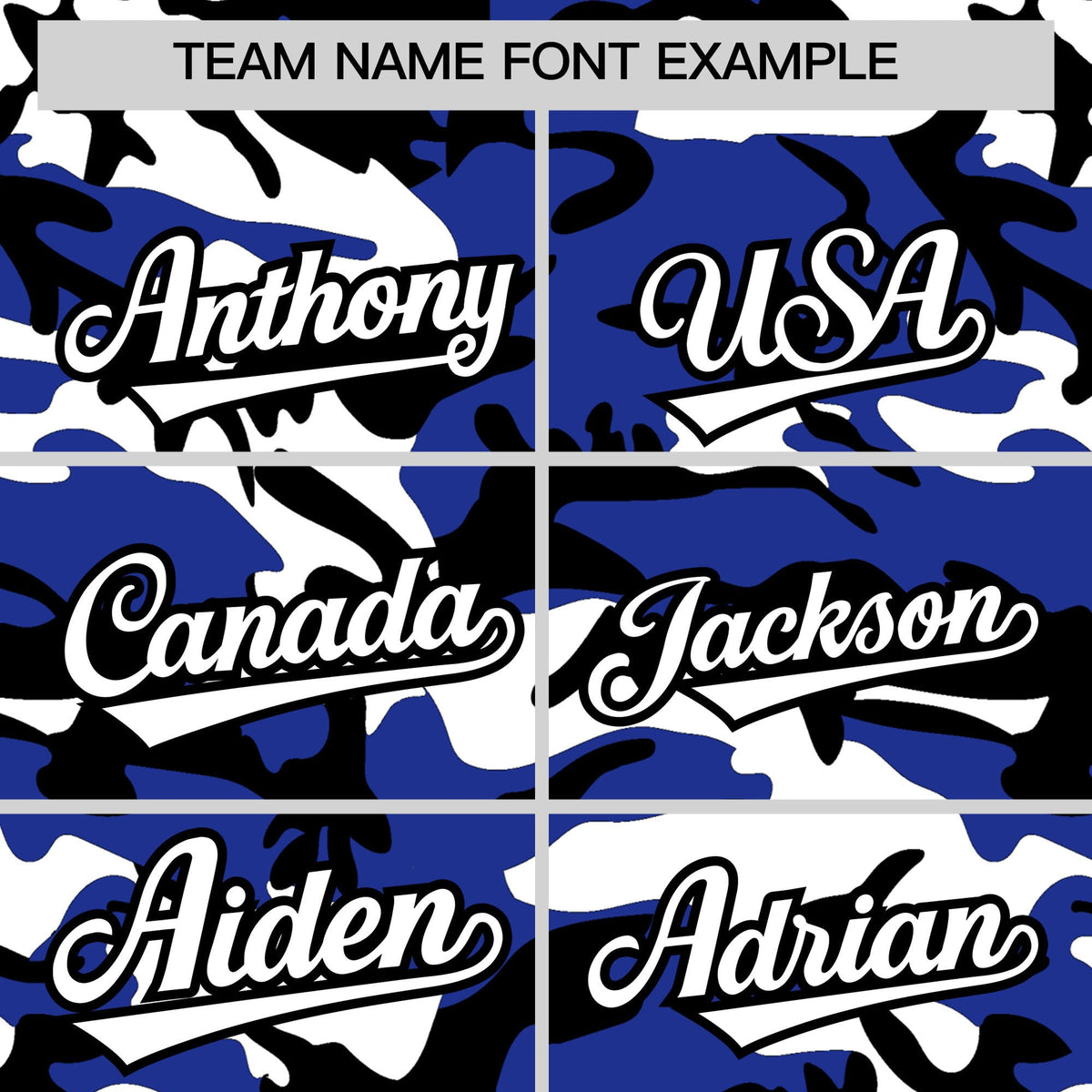 Custom Royal Blue Black White Camo Gradient Fashion Baseball Jersey | Perfect for Training,Sublimation Printed & Stitched,Add Name and Numbern,Perfect for Teams | KXKSHOP