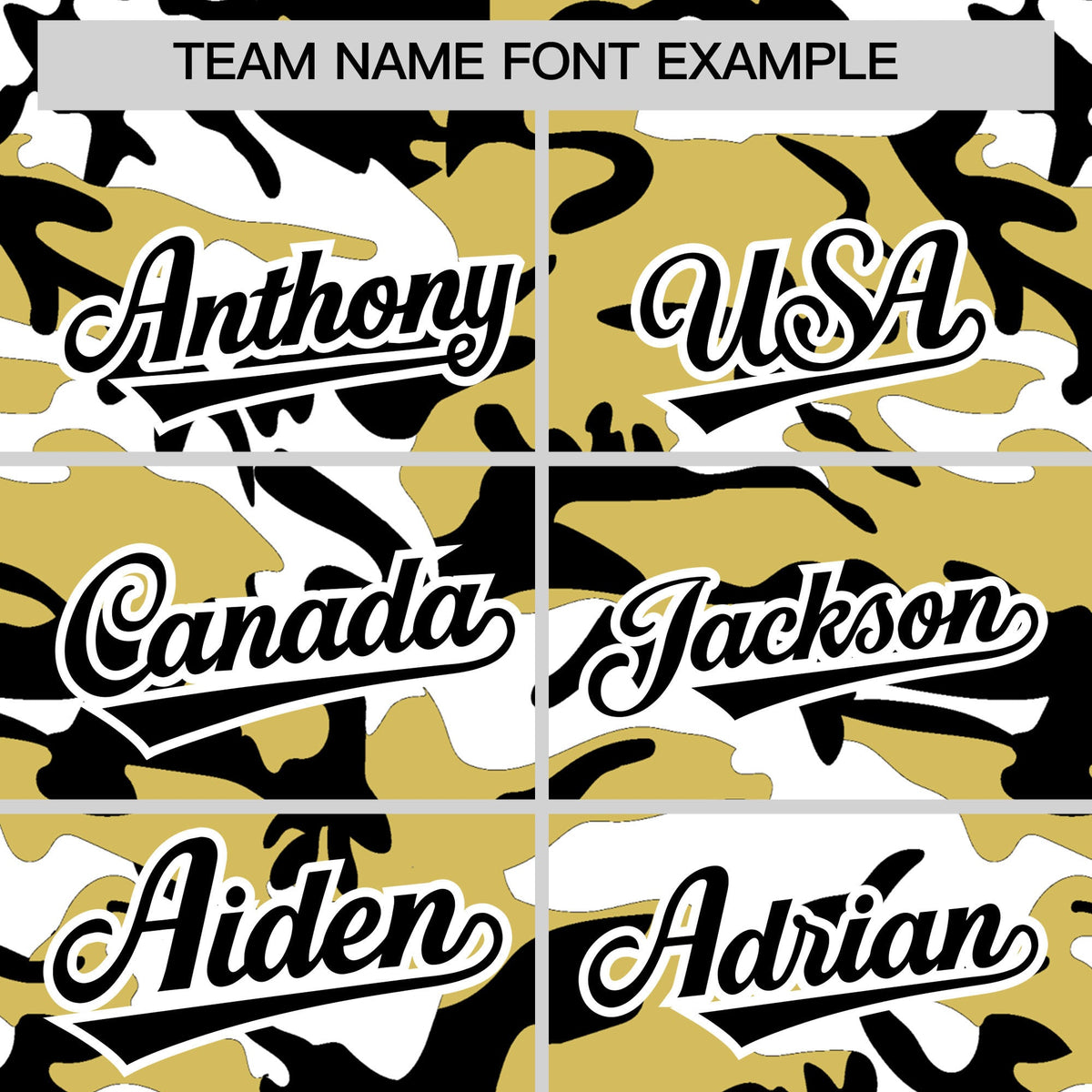 Custom Old Gold Black White Camo Gradient Fashion Baseball Jersey | Perfect for Training,Sublimation Printed & Stitched,Add Name and Numbern,Perfect for Teams | KXKSHOP