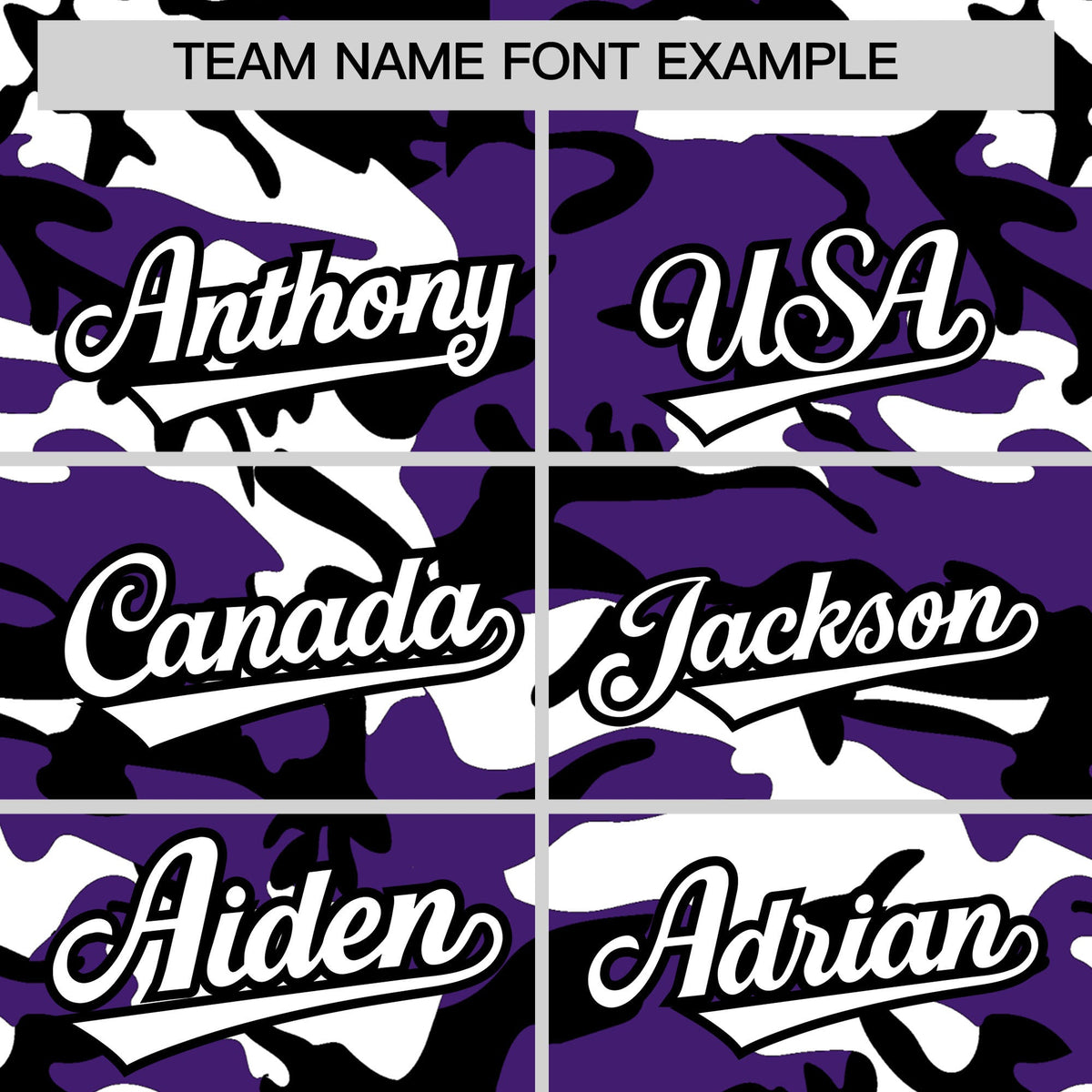 Custom Purple White Black Camo Gradient Fashion Baseball Jersey | Perfect for Training,Sublimation Printed & Stitched,Add Name and Numbern,Perfect for Teams | KXKSHOP
