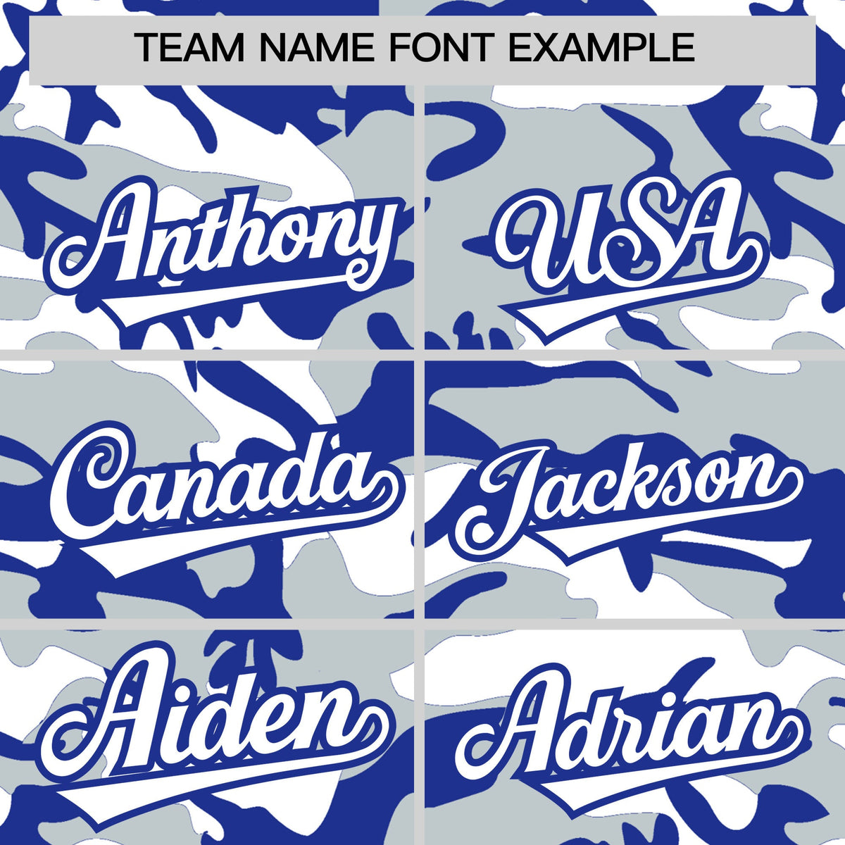 Custom Silver Royal Blue White Camo Gradient Fashion Baseball Jersey | Perfect for Training,Sublimation Printed & Stitched,Add Name and Numbern,Perfect for Teams | KXKSHOP