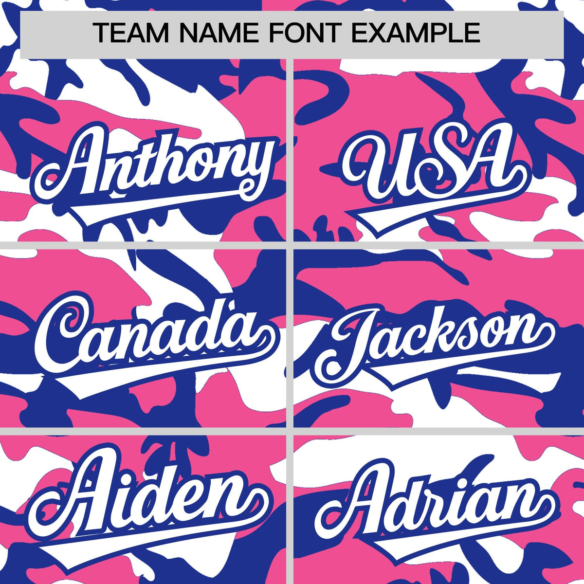Custom Pink Royal Blue White Camo Gradient Fashion Baseball Jersey | Perfect for Training,Sublimation Printed & Stitched,Add Name and Numbern,Perfect for Teams | KXKSHOP