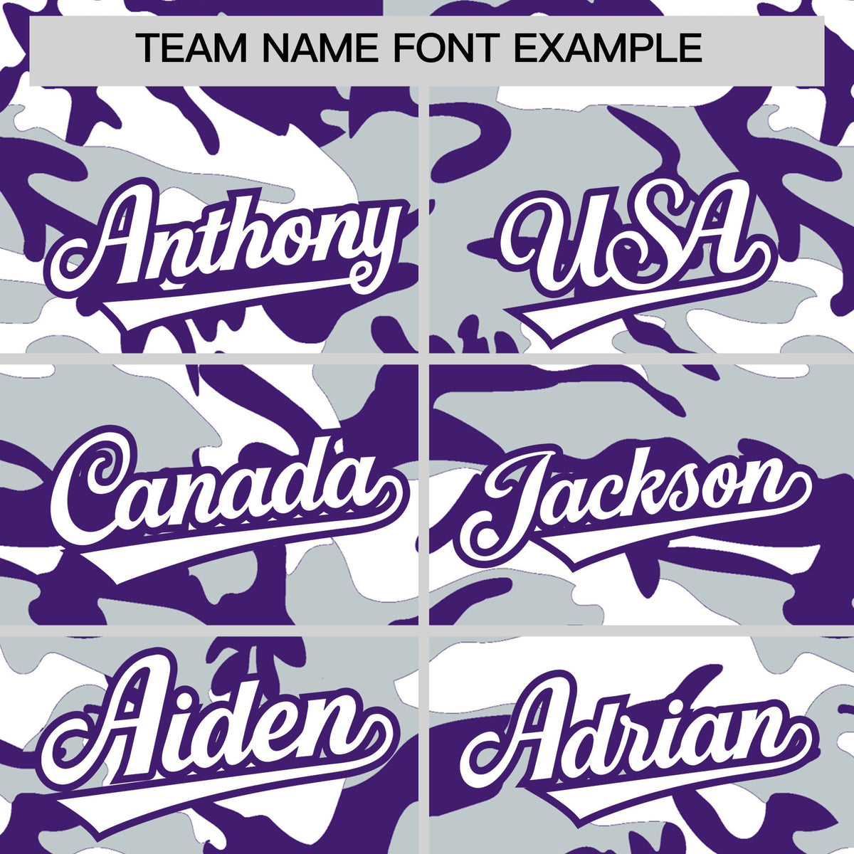 Custom Silver Purple White Camo Gradient Fashion Baseball Jersey | Perfect for Training,Sublimation Printed & Stitched,Add Name and Numbern,Perfect for Teams | KXKSHOP