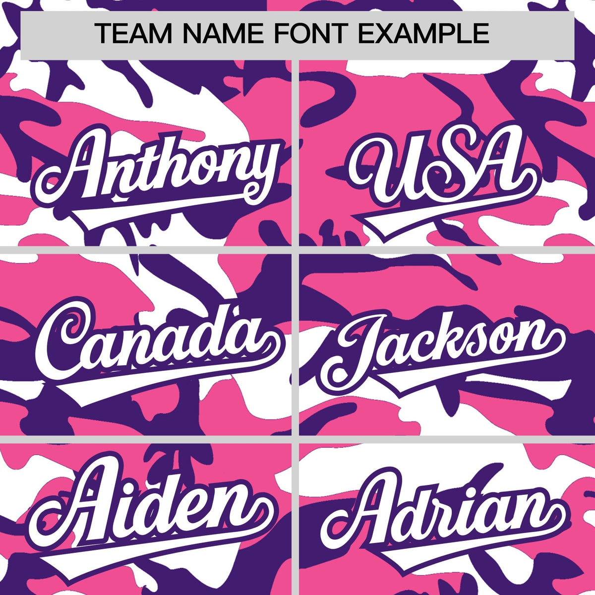 Custom Pink Purple White Camo Gradient Fashion Baseball Jersey | Perfect for Training,Sublimation Printed & Stitched,Add Name and Numbern,Perfect for Teams | KXKSHOP