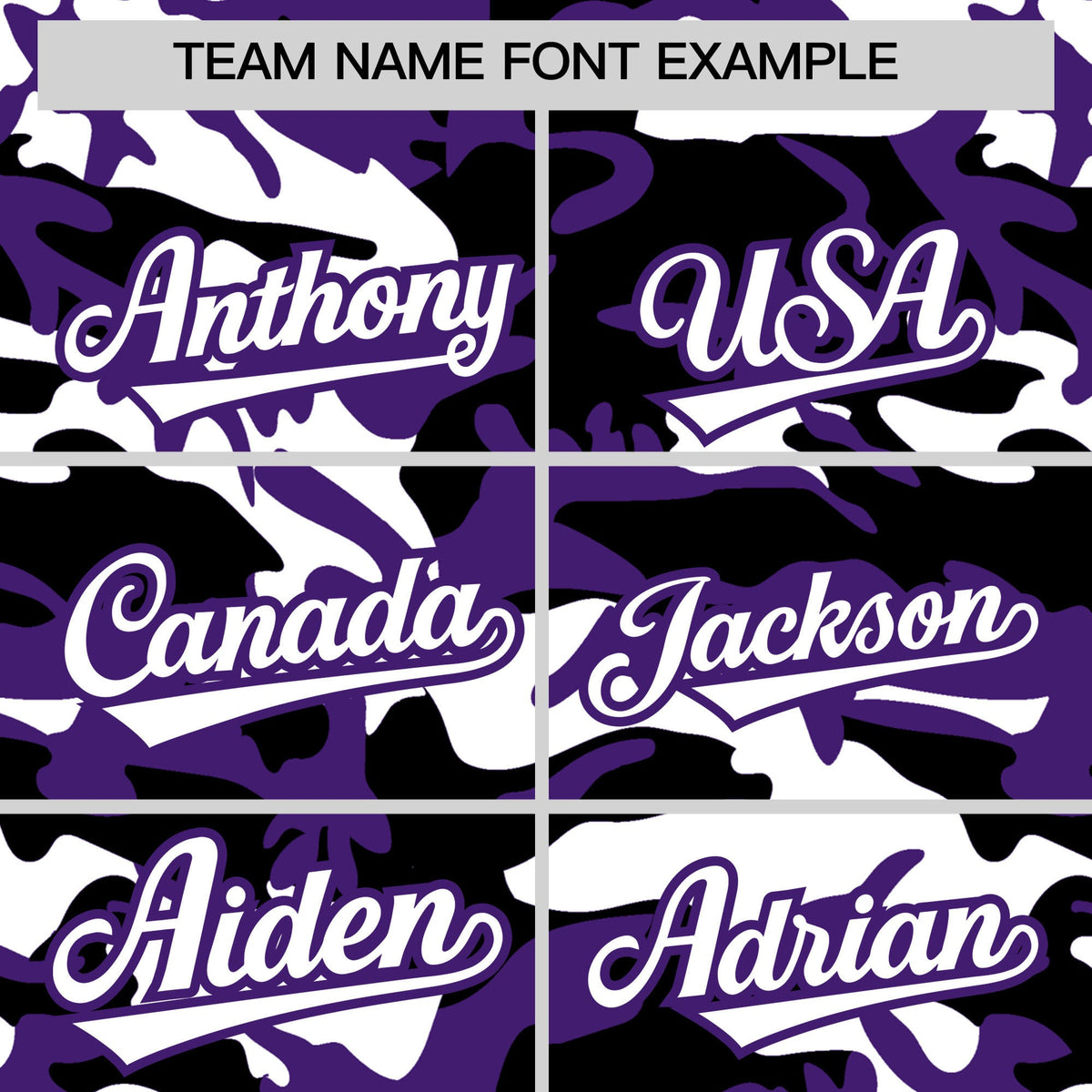 Custom Purple Black White Camo Gradient Fashion Baseball Jersey | Perfect for Training,Sublimation Printed & Stitched,Add Name and Numbern,Perfect for Teams | KXKSHOP