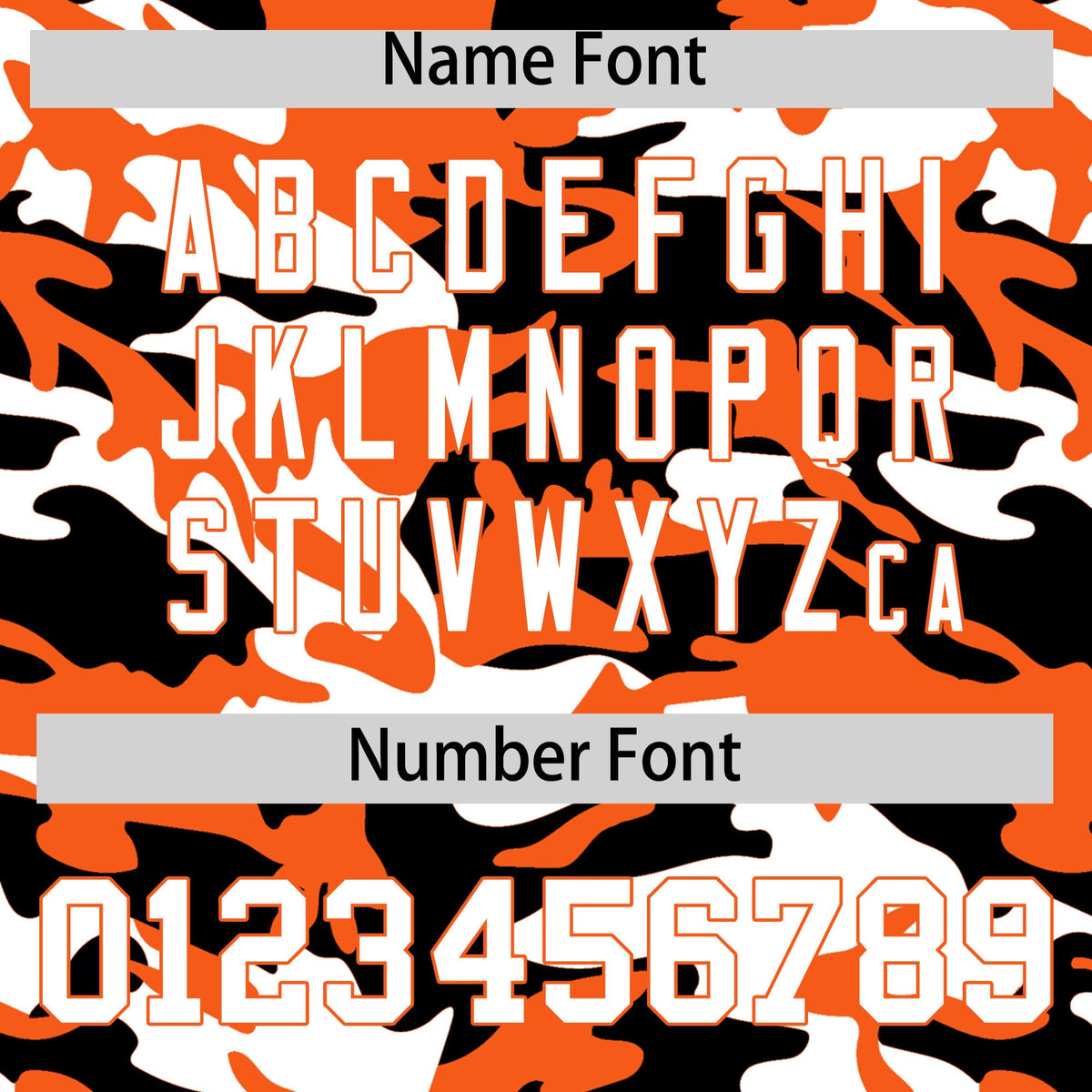 Custom Orange Black White Camo Gradient Fashion Baseball Jersey | Perfect for Training,Sublimation Printed & Stitched,Add Name and Numbern,Perfect for Teams | KXKSHOP