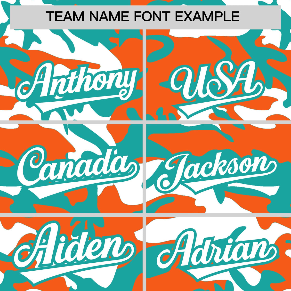 Custom Aqua Orange White Camo Gradient Fashion Baseball Jersey | Perfect for Training,Sublimation Printed &amp; Stitched,Add Name and Numbern,Perfect for Teams | KXKSHOP