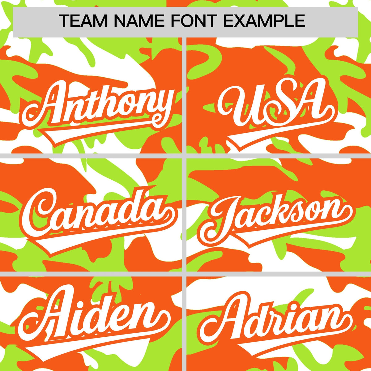 Custom Neon Green Orange White Camo Gradient Fashion Baseball Jersey | Perfect for Training,Sublimation Printed &amp; Stitched,Add Name and Numbern,Perfect for Teams | KXKSHOP