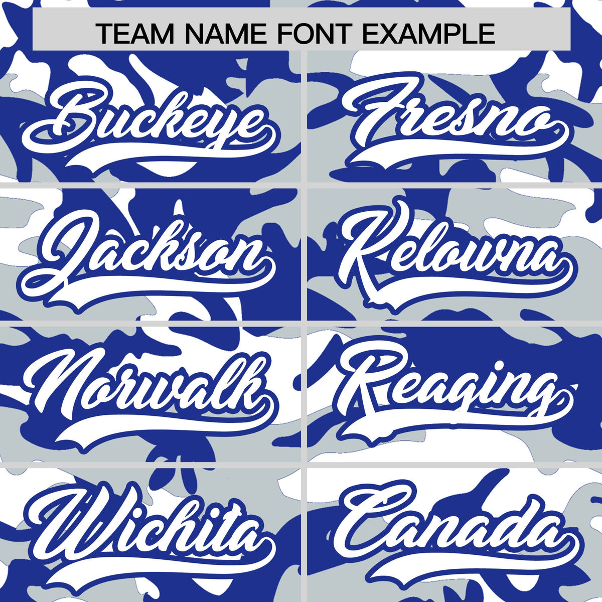 Custom Silver Royal Blue White Camo Gradient Fashion Baseball Jersey | Perfect for Training,Sublimation Printed & Stitched,Add Name and Numbern,Perfect for Teams | KXKSHOP