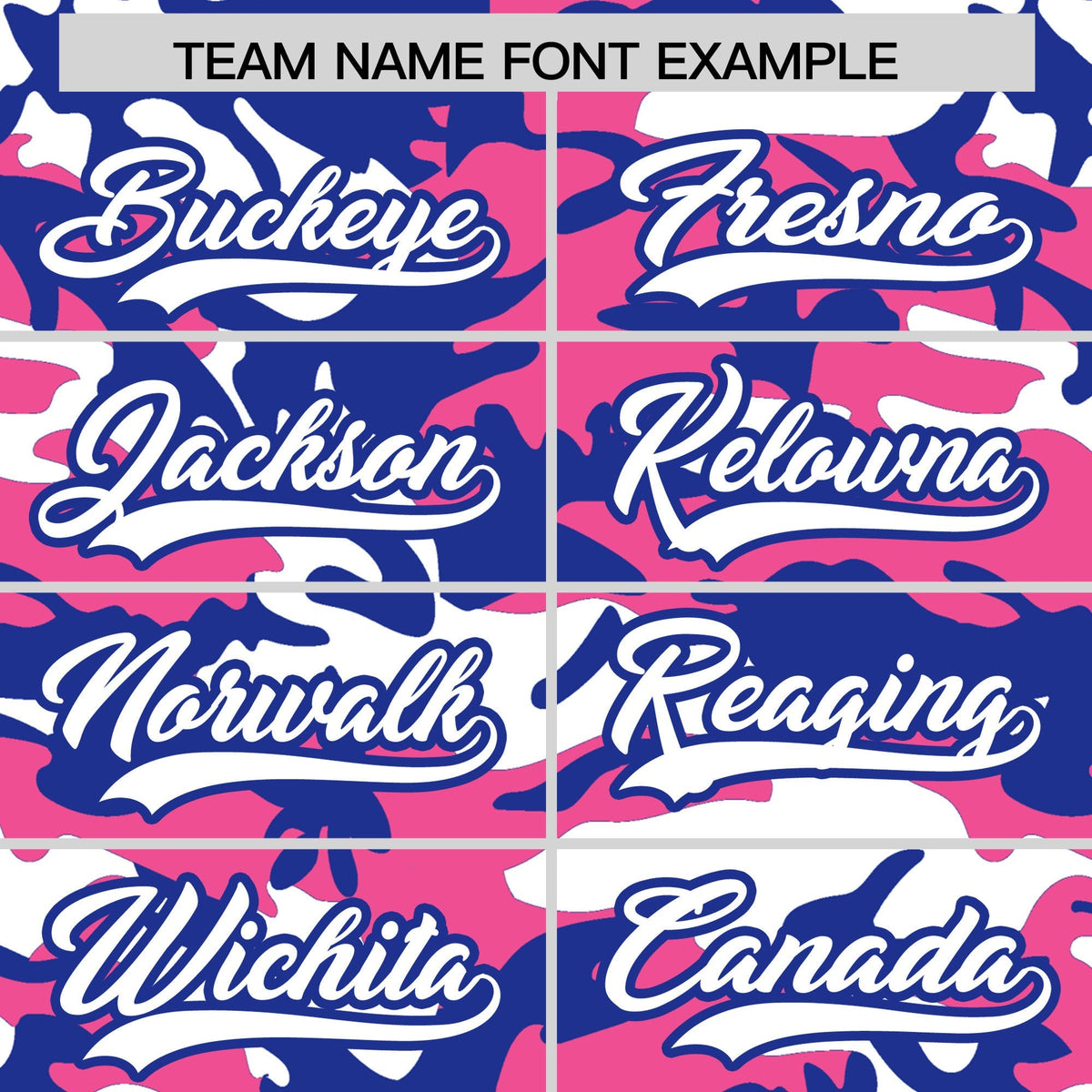 Custom Pink Royal Blue White Camo Gradient Fashion Baseball Jersey | Perfect for Training,Sublimation Printed & Stitched,Add Name and Numbern,Perfect for Teams | KXKSHOP