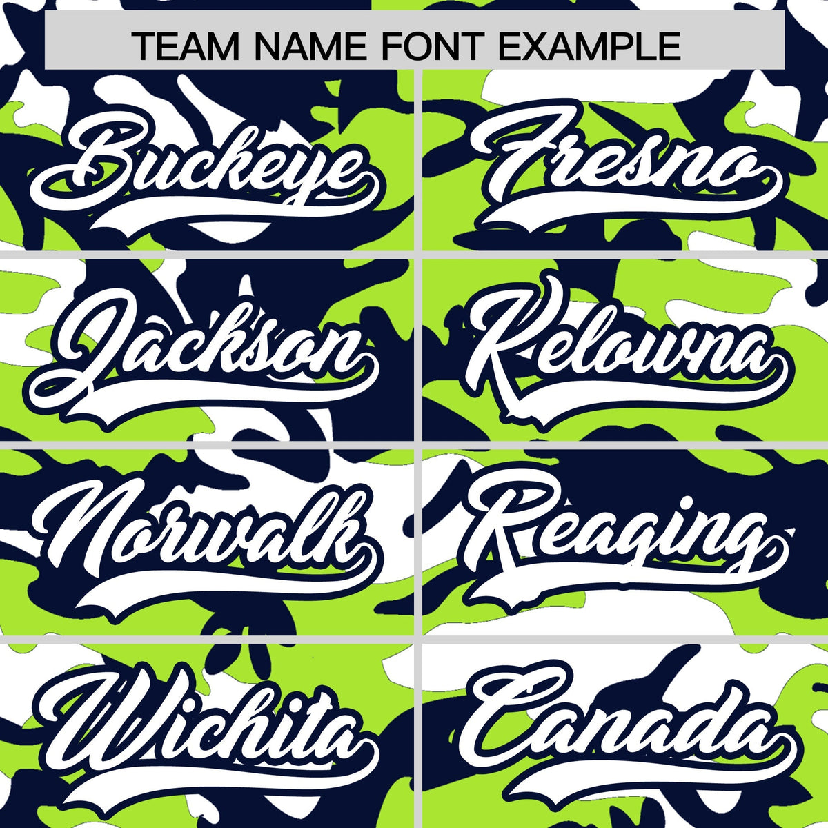 Custom Neon Green Navy White Camo Gradient Fashion Baseball Jersey | Perfect for Training,Sublimation Printed &amp; Stitched,Add Name and Numbern,Perfect for Teams | KXKSHOP