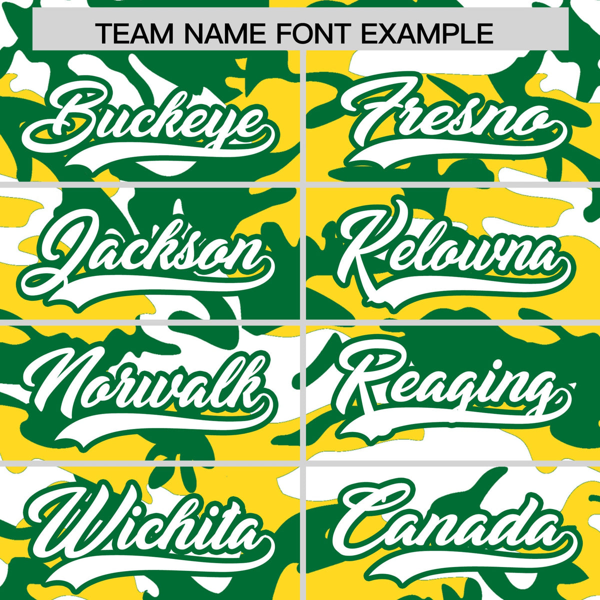 Custom Gold Kelly Green White Camo Gradient Fashion Baseball Jersey | Perfect for Training,Sublimation Printed & Stitched,Add Name and Numbern,Perfect for Teams | KXKSHOP