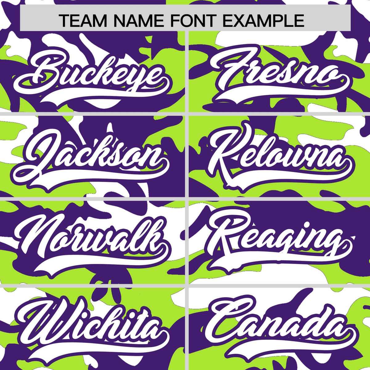 Custom Neon Green Purple White Camo Gradient Fashion Baseball Jersey | Perfect for Training,Sublimation Printed &amp; Stitched,Add Name and Numbern,Perfect for Teams | KXKSHOP