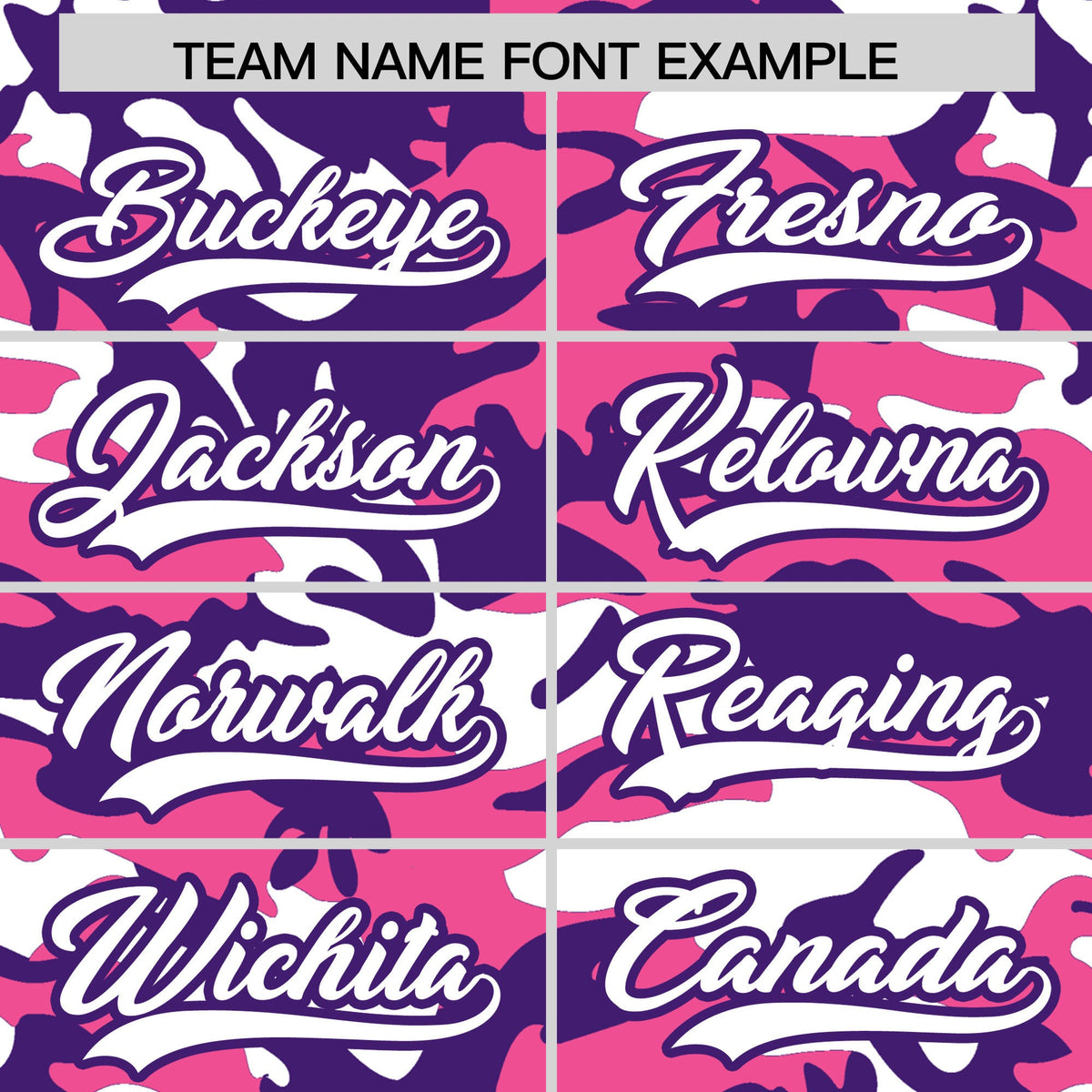 Custom Pink Purple White Camo Gradient Fashion Baseball Jersey | Perfect for Training,Sublimation Printed & Stitched,Add Name and Numbern,Perfect for Teams | KXKSHOP