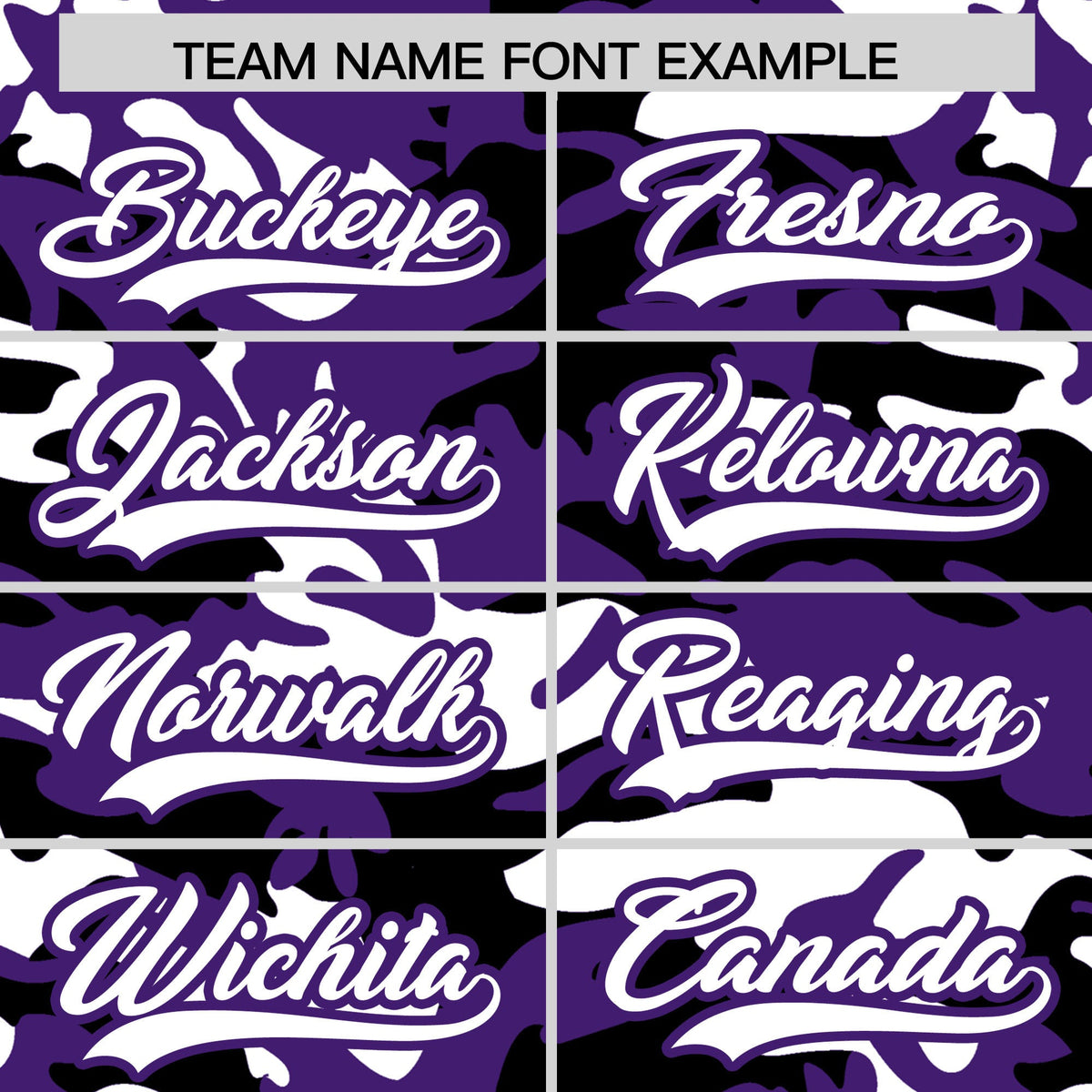 Custom Purple Black White Camo Gradient Fashion Baseball Jersey | Perfect for Training,Sublimation Printed & Stitched,Add Name and Numbern,Perfect for Teams | KXKSHOP