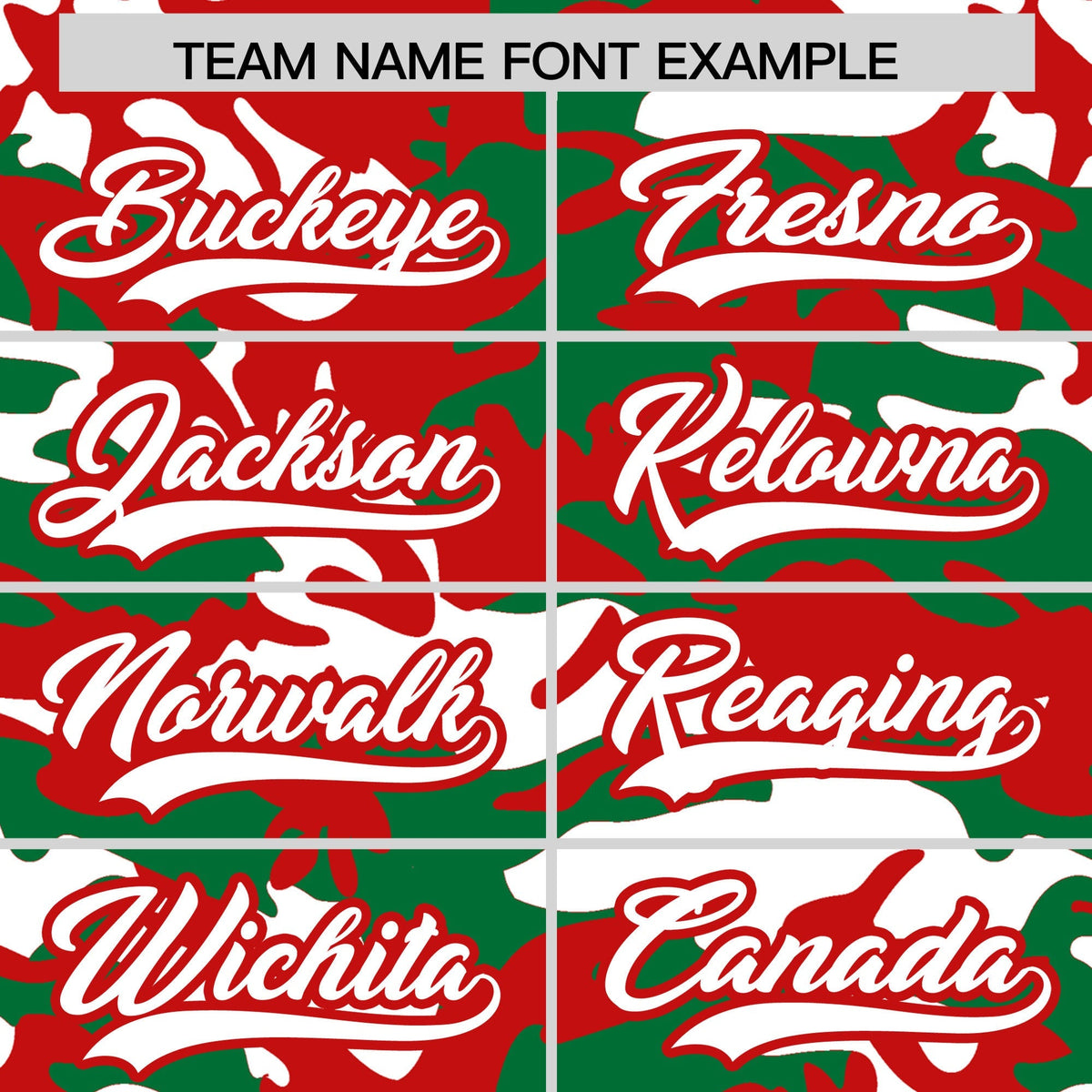 Custom Kelly Green Red White Camo Gradient Fashion Baseball Jersey | Perfect for Training,Sublimation Printed & Stitched,Add Name and Numbern,Perfect for Teams | KXKSHOP