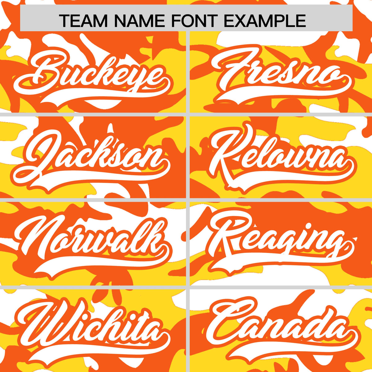 Custom Gold Orange White Camo Gradient Fashion Baseball Jersey | Perfect for Training,Sublimation Printed & Stitched,Add Name and Numbern,Perfect for Teams | KXKSHOP