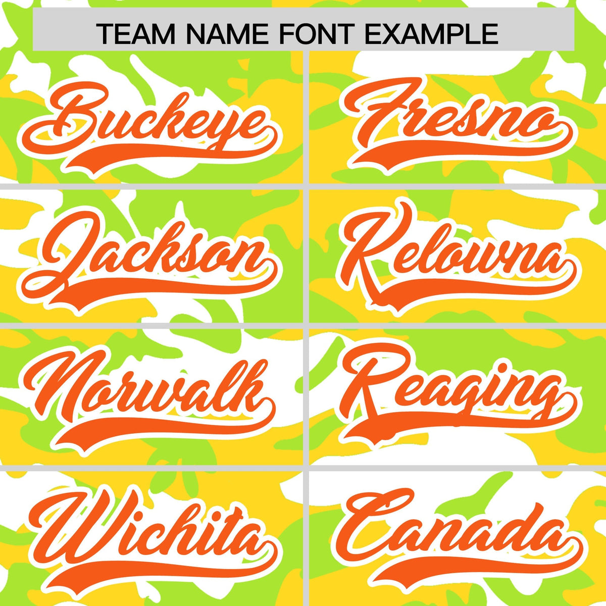 Custom Neon Green Gold White Camo Gradient Fashion Baseball Jersey | Perfect for Training,Sublimation Printed &amp; Stitched,Add Name and Numbern,Perfect for Teams | KXKSHOP