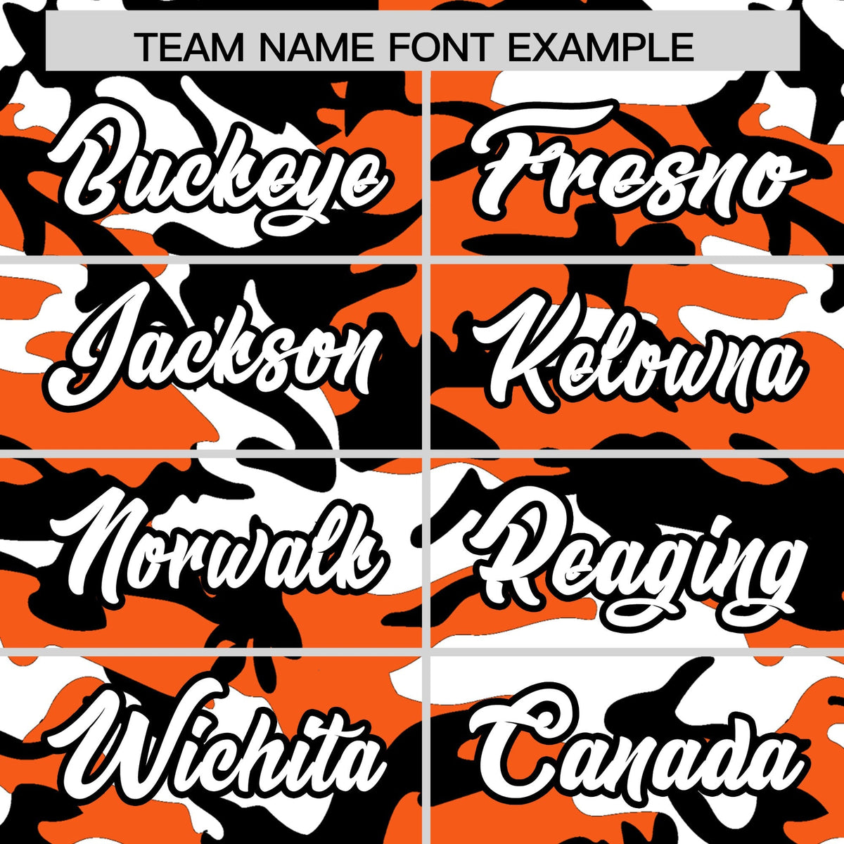 Custom Orange White Black Camo Gradient Fashion Baseball Jersey | Perfect for Training,Sublimation Printed & Stitched,Add Name and Numbern,Perfect for Teams | KXKSHOP