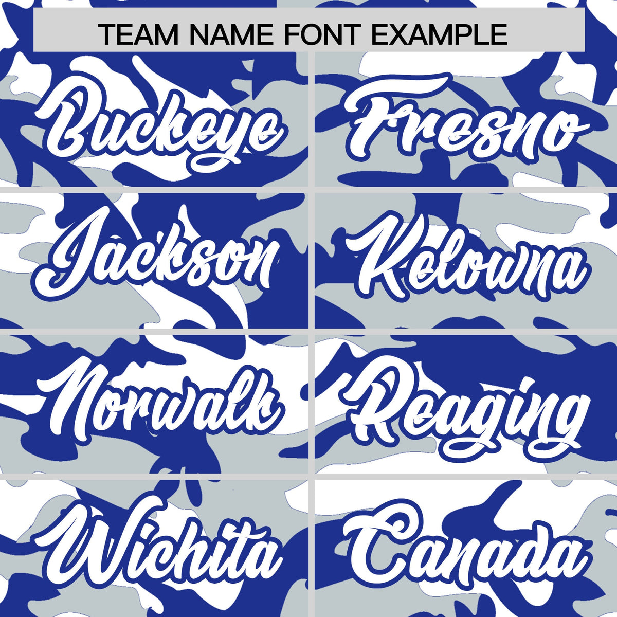 Custom Silver Royal Blue White Camo Gradient Fashion Baseball Jersey | Perfect for Training,Sublimation Printed & Stitched,Add Name and Numbern,Perfect for Teams | KXKSHOP
