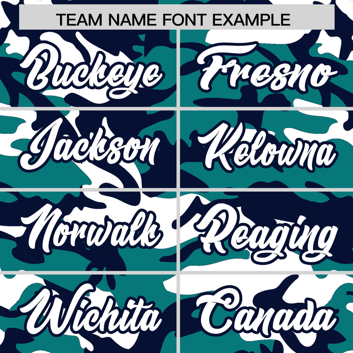 Custom Teal Navy White Camo Gradient Fashion Baseball Jersey | Perfect for Training,Sublimation Printed &amp; Stitched,Add Name and Numbern,Perfect for Teams | KXKSHOP