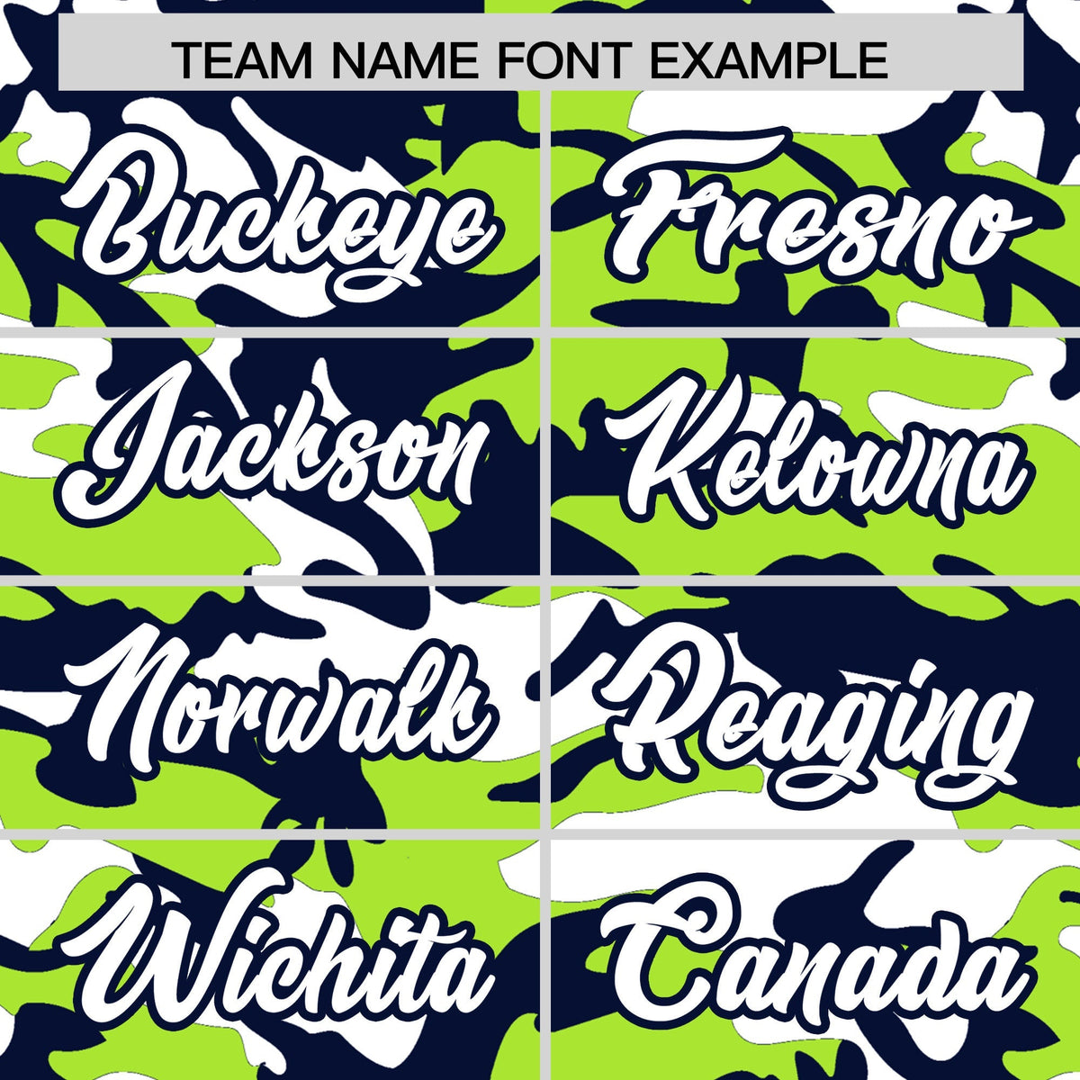 Custom Neon Green Navy White Camo Gradient Fashion Baseball Jersey | Perfect for Training,Sublimation Printed &amp; Stitched,Add Name and Numbern,Perfect for Teams | KXKSHOP