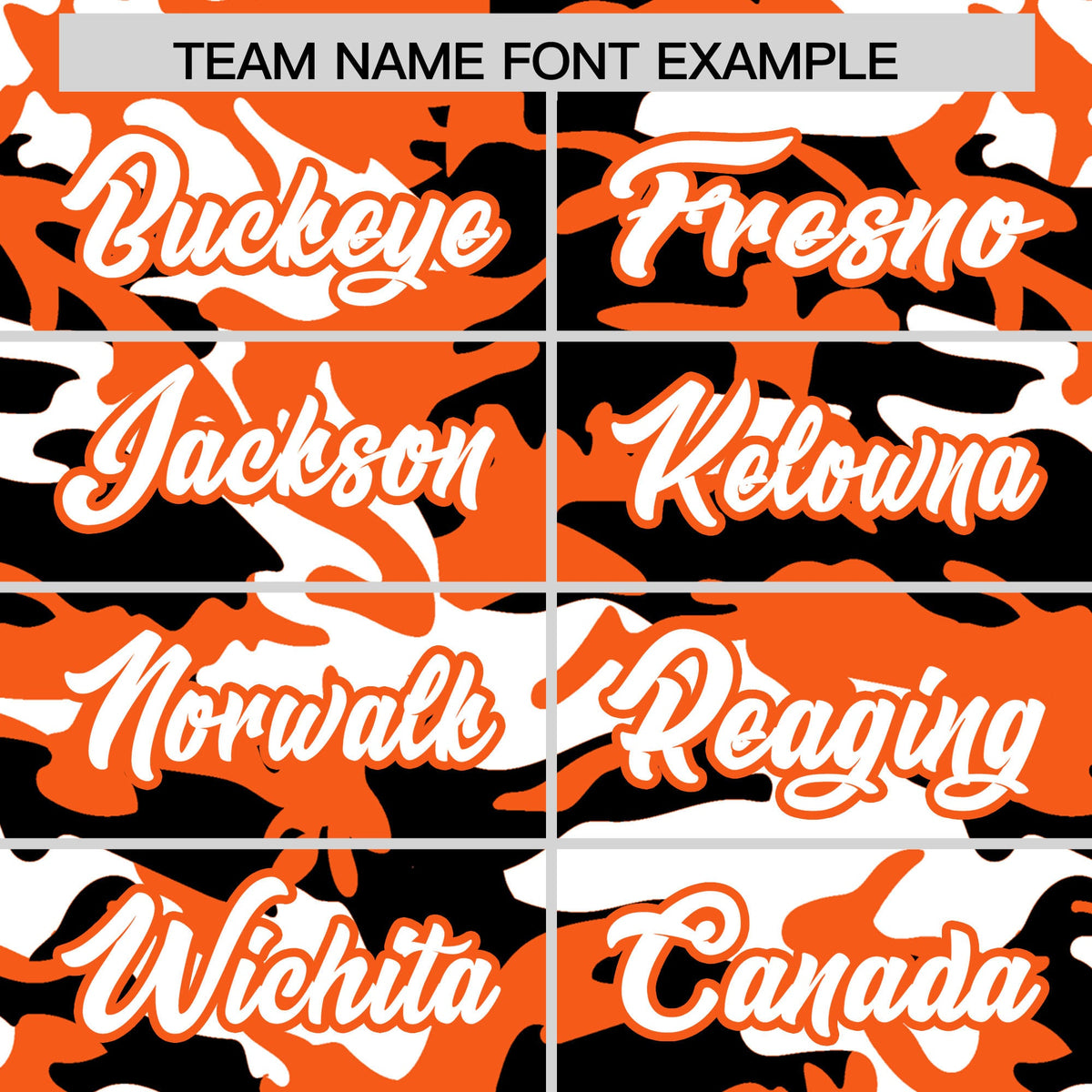 Custom Orange Black White Camo Gradient Fashion Baseball Jersey | Perfect for Training,Sublimation Printed & Stitched,Add Name and Numbern,Perfect for Teams | KXKSHOP