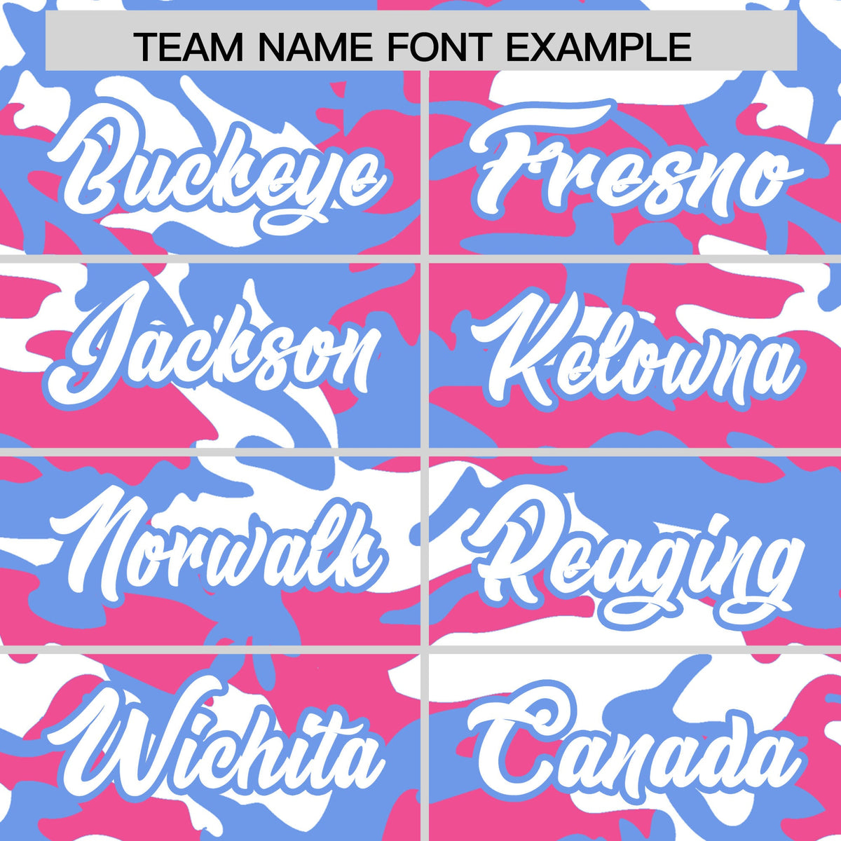 Custom Pink Light Blue White Camo Gradient Fashion Baseball Jersey