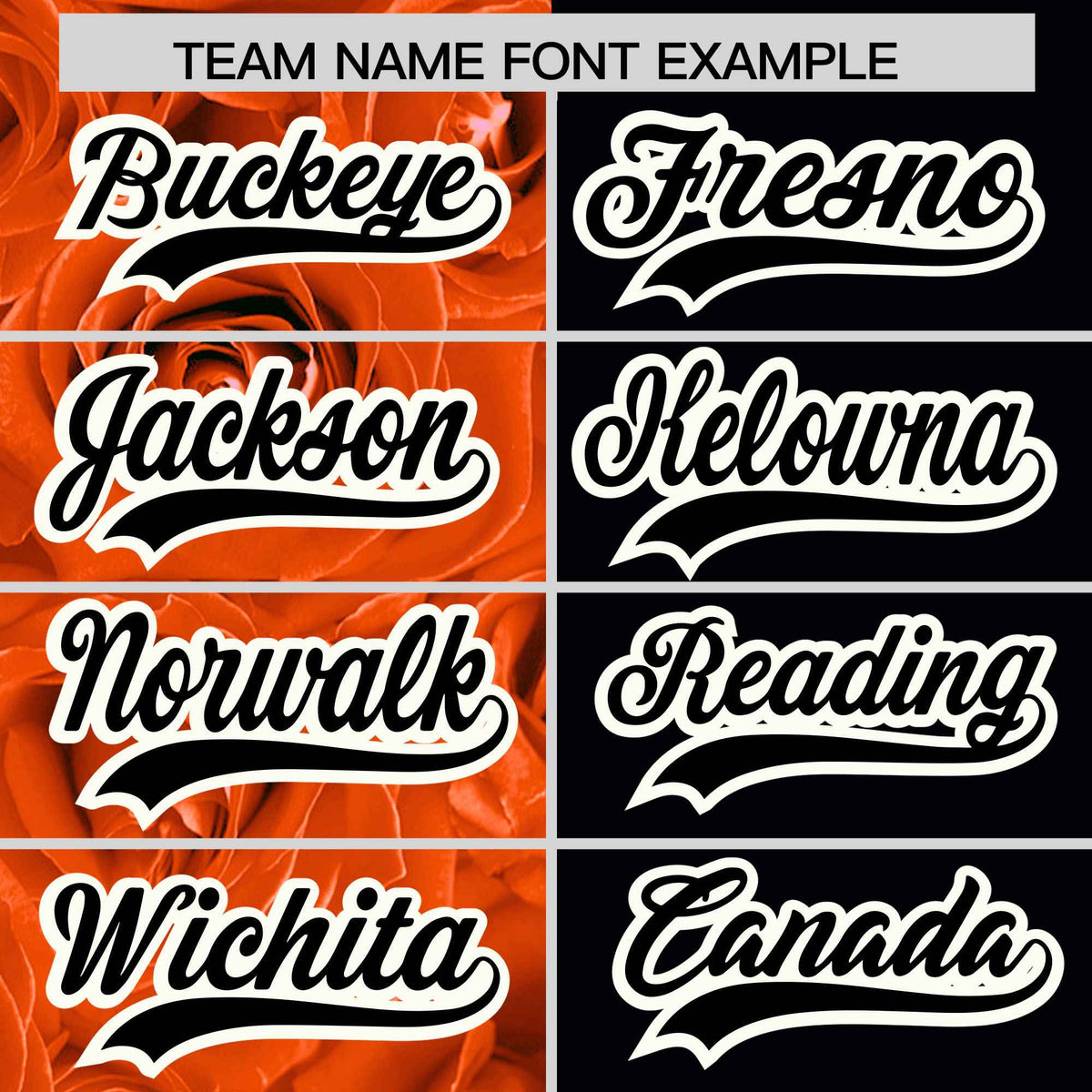 Custom Orange Black Split Rose Print Authentic Baseball Jersey| KXKSHOP