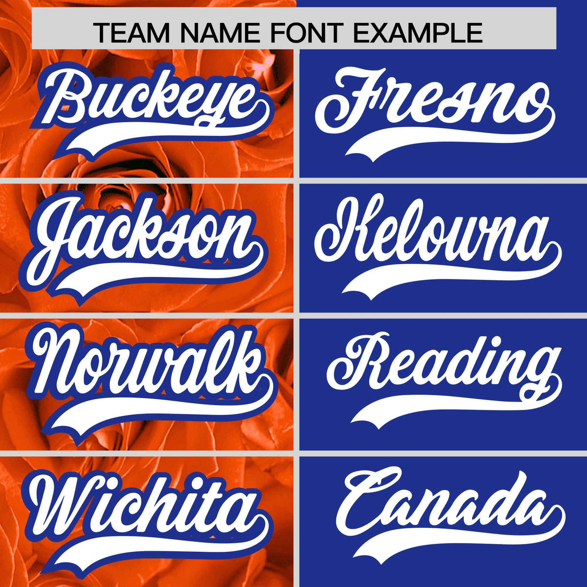 Custom Orange Royal Split Rose Print Authentic Baseball Jersey| KXKSHOP