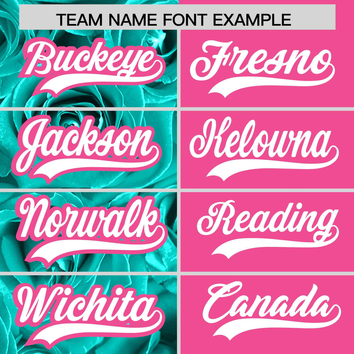 Custom Aqua Pink Split Rose Print Authentic Baseball Jersey| KXKSHOP