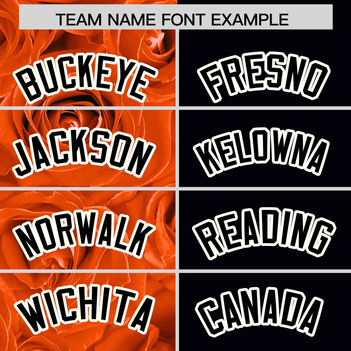 Custom Orange Black Split Rose Print Authentic Baseball Jersey| KXKSHOP