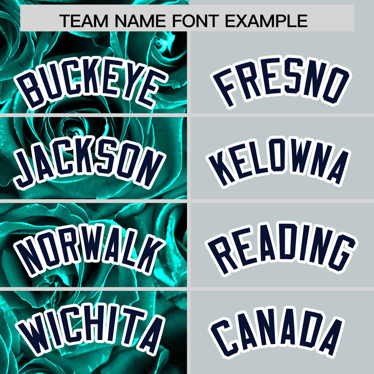 Custom Aqua Silver Split Rose Print Authentic Baseball Jersey| KXKSHOP