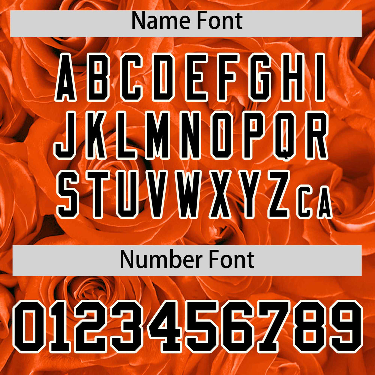 Custom Orange Black Split Rose Print Authentic Baseball Jersey| KXKSHOP