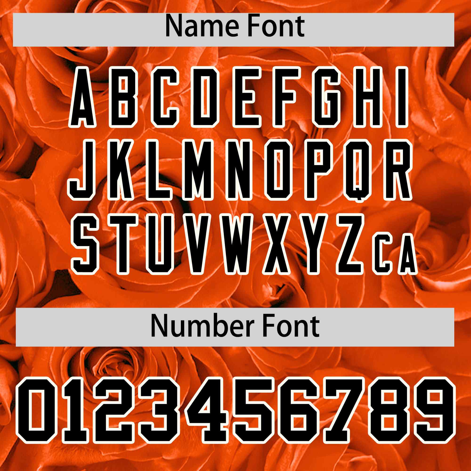 Custom Orange Black Split Rose Print Authentic Baseball Jersey| KXKSHOP