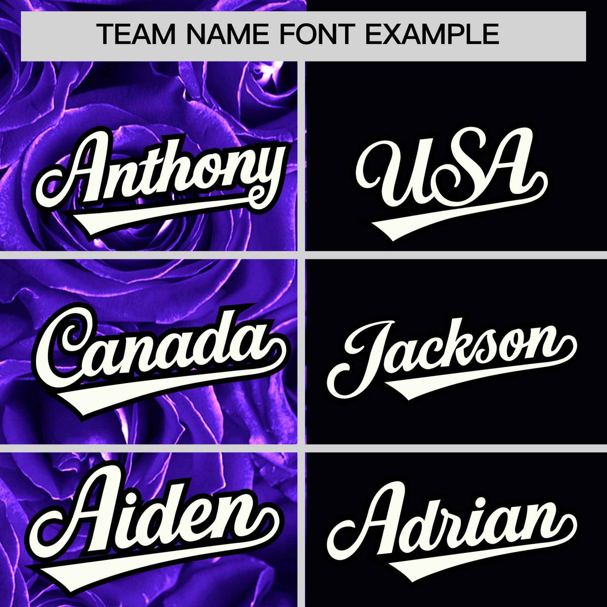 Custom Purple Black Split Rose Print Authentic Baseball Jersey| KXKSHOP