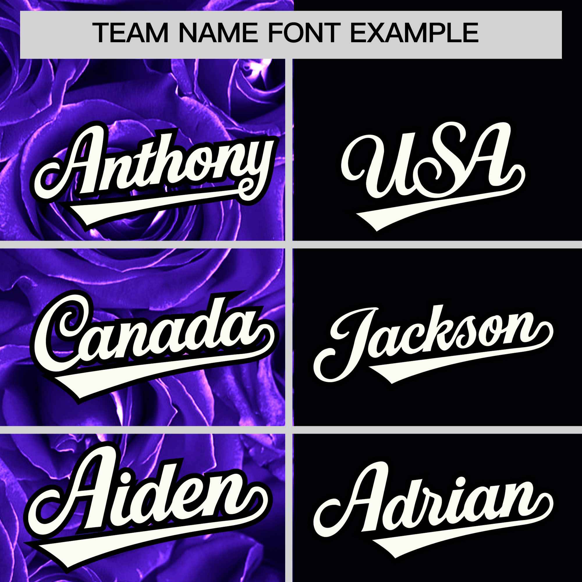 Custom Purple Black Split Rose Print Authentic Baseball Jersey| KXKSHOP