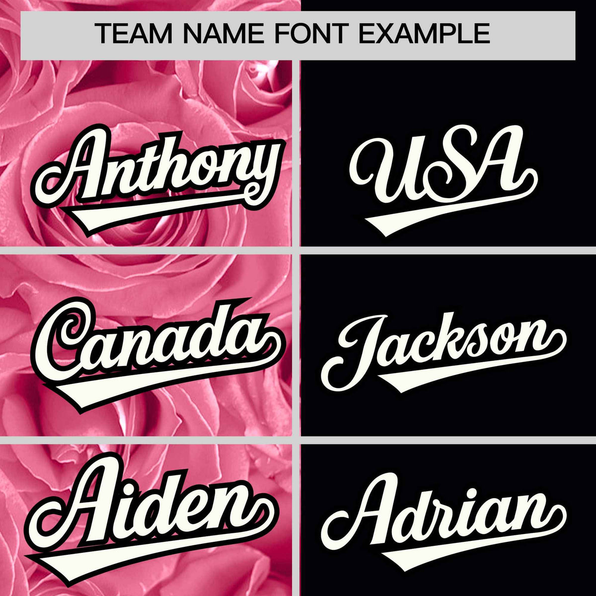 Custom Light Pink Black Split Rose Print Authentic Baseball Jersey| KXKSHOP