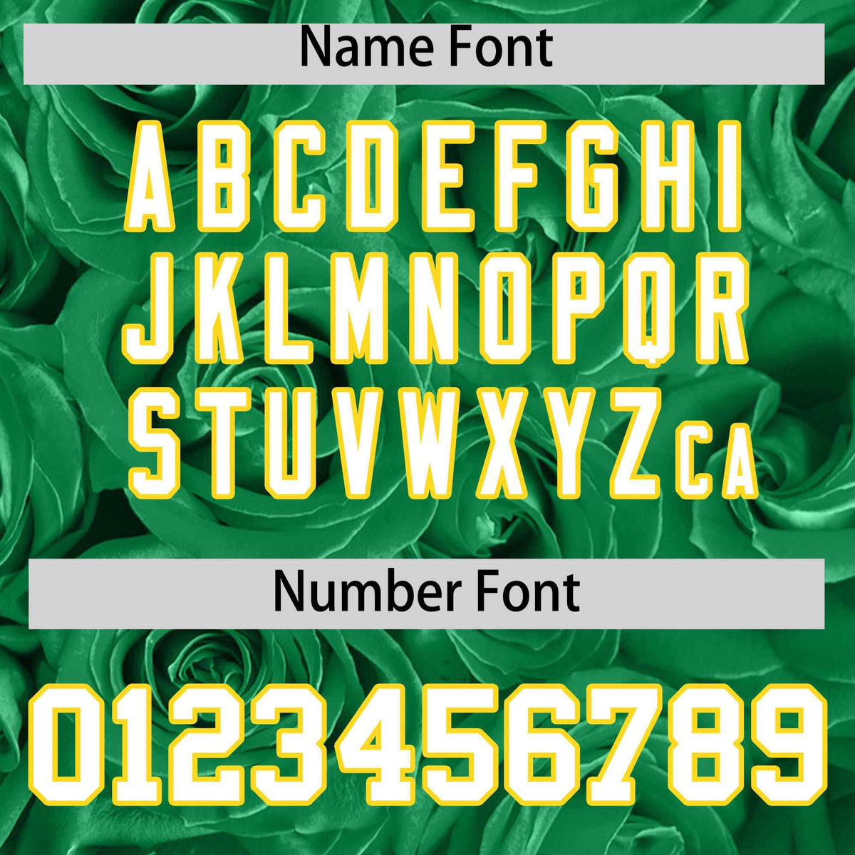 Custom Kelly Green Gold Split Rose Print Authentic Baseball Jersey| KXKSHOP