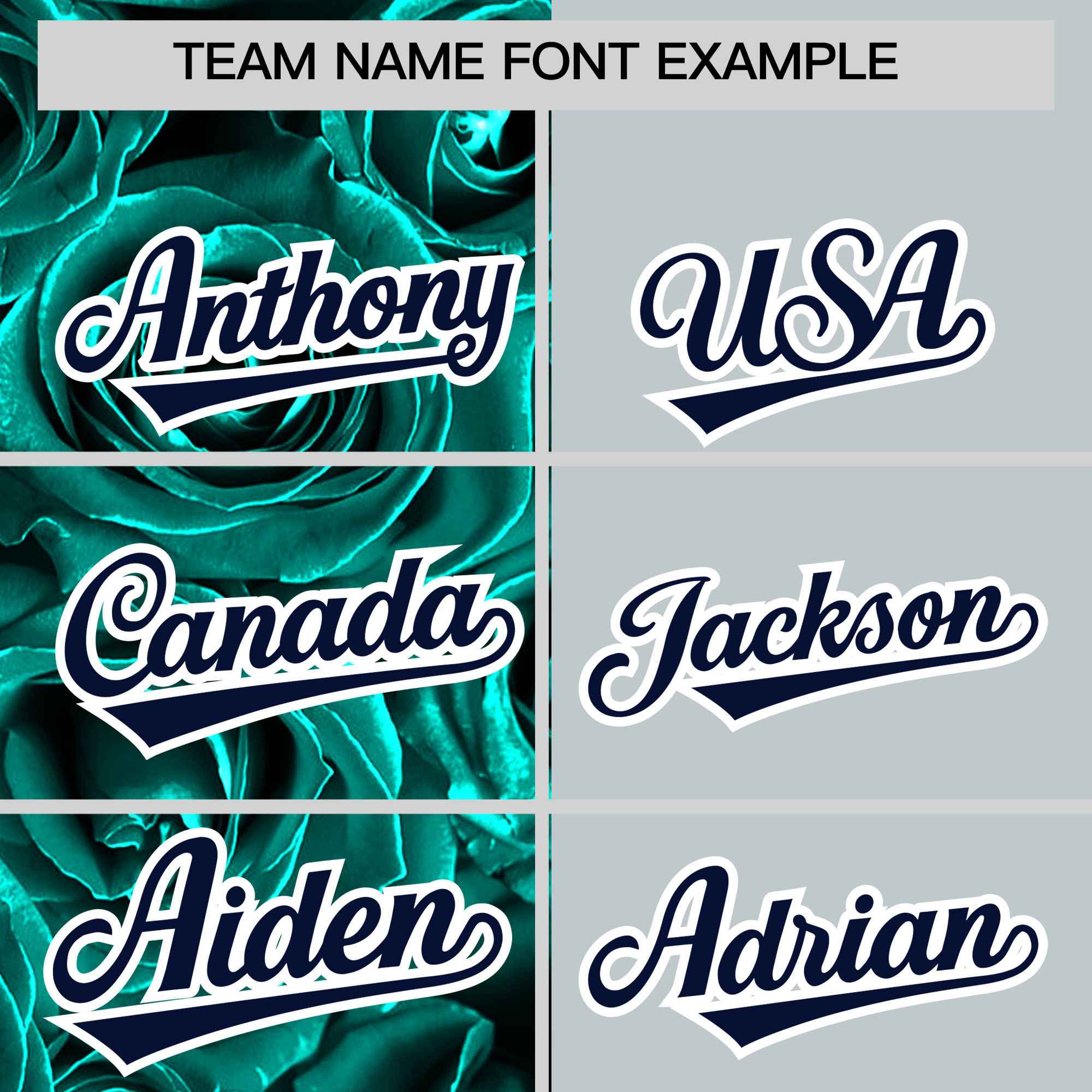 Custom Aqua Silver Split Rose Print Authentic Baseball Jersey| KXKSHOP