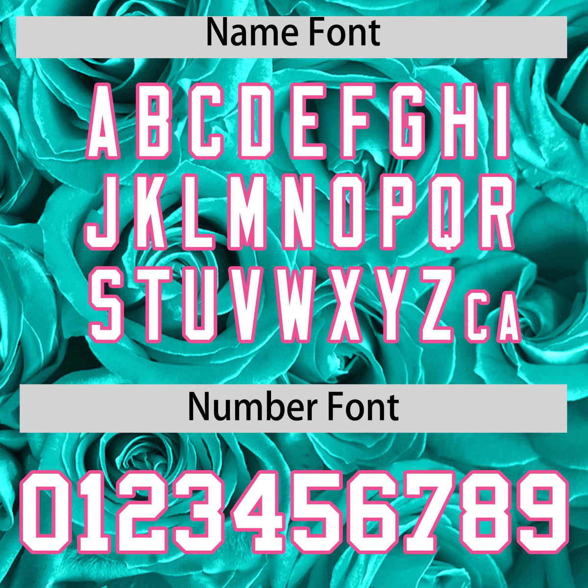 Custom Aqua Pink Split Rose Print Authentic Baseball Jersey| KXKSHOP