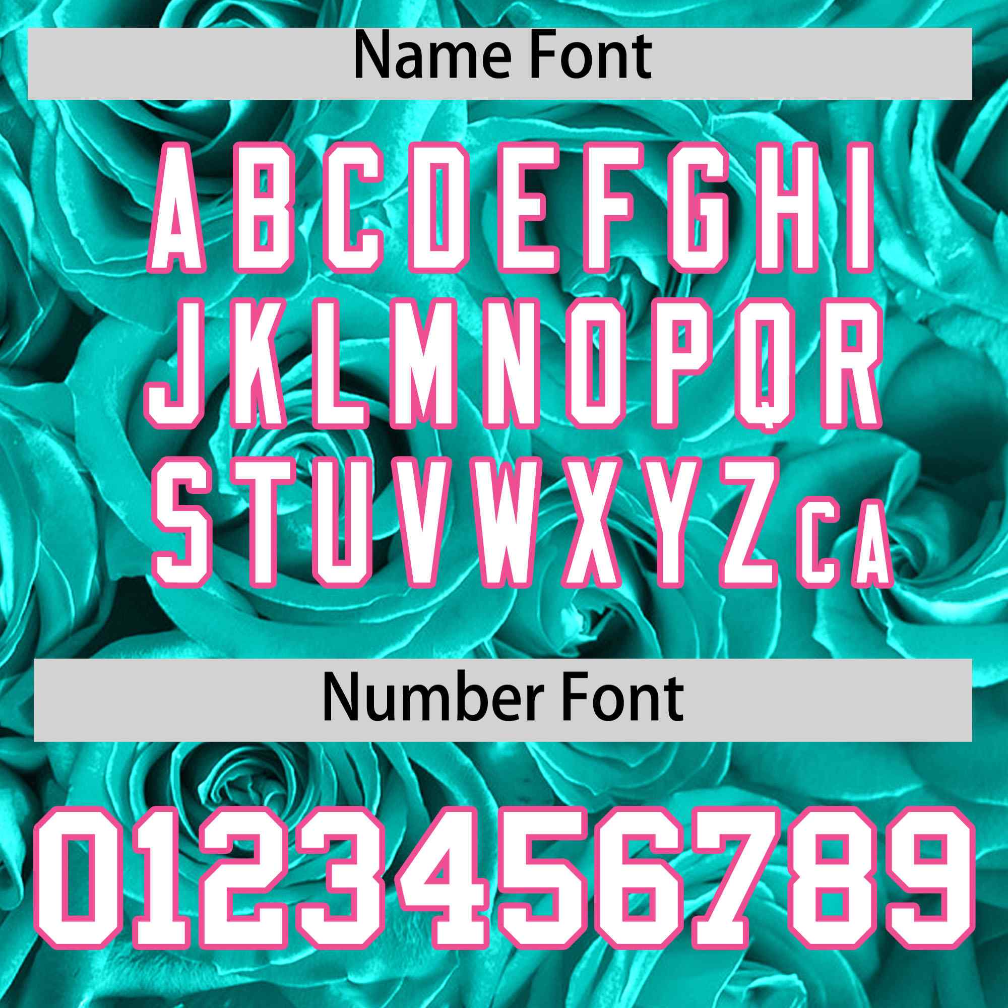 Custom Aqua Pink Split Rose Print Authentic Baseball Jersey| KXKSHOP