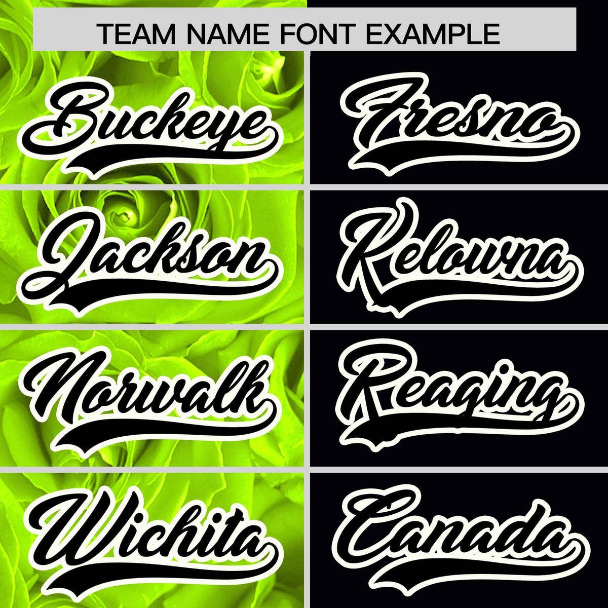 Custom Neon Green Black Split Rose Print Authentic Baseball Jersey| KXKSHOP