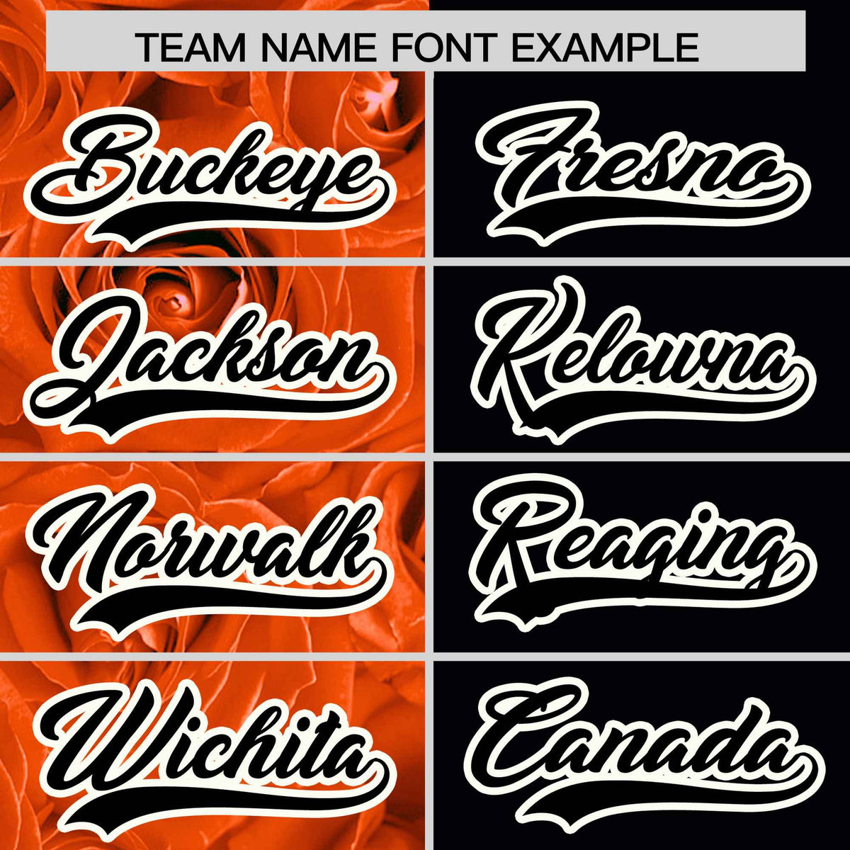 Custom Orange Black Split Rose Print Authentic Baseball Jersey| KXKSHOP