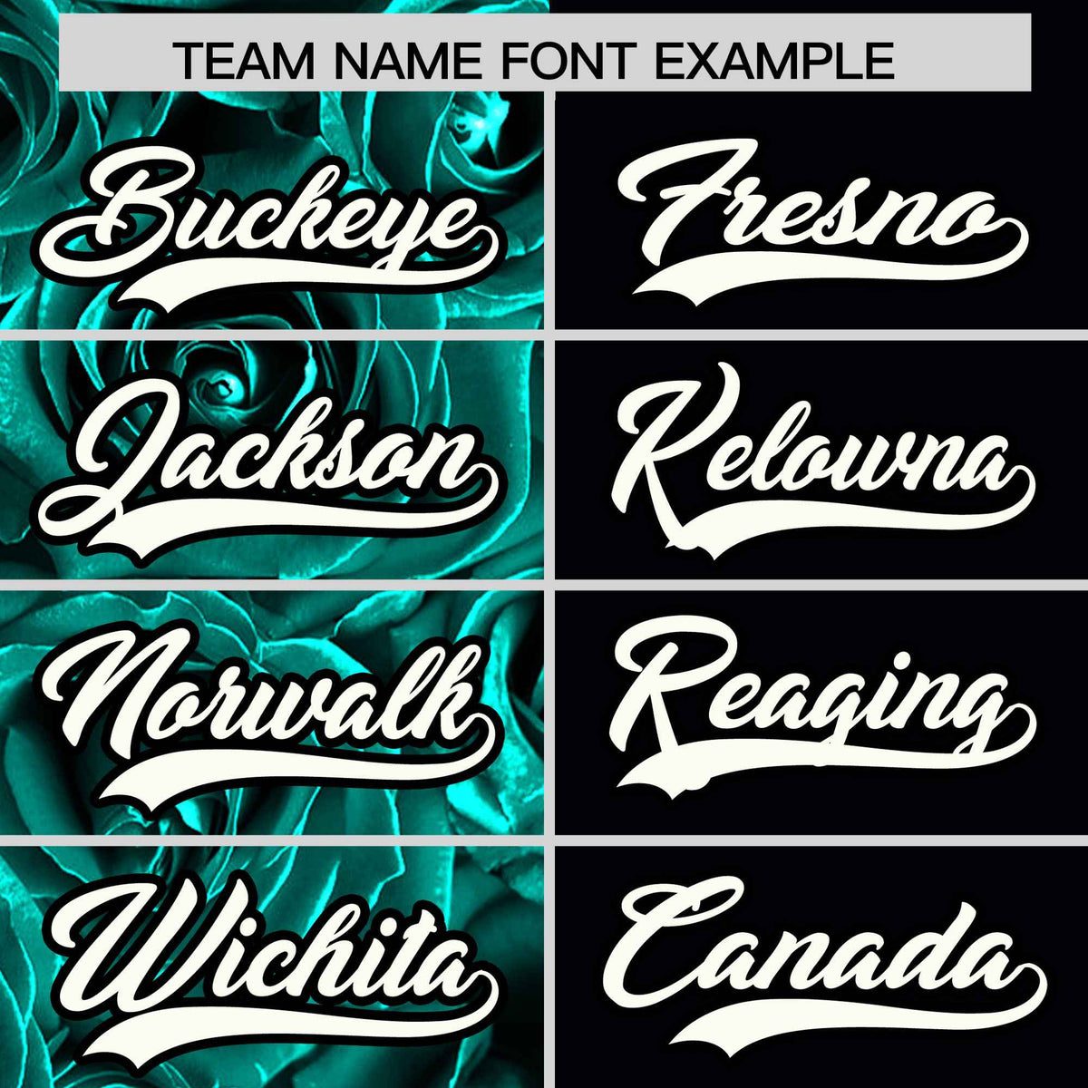 Custom Aqua Black Split Rose Print Authentic Baseball Jersey| KXKSHOP