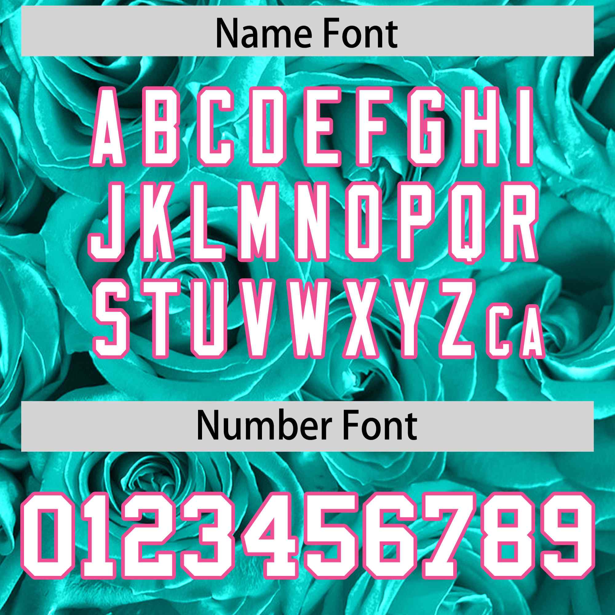 Custom Aqua Pink Split Rose Print Authentic Baseball Jersey| KXKSHOP