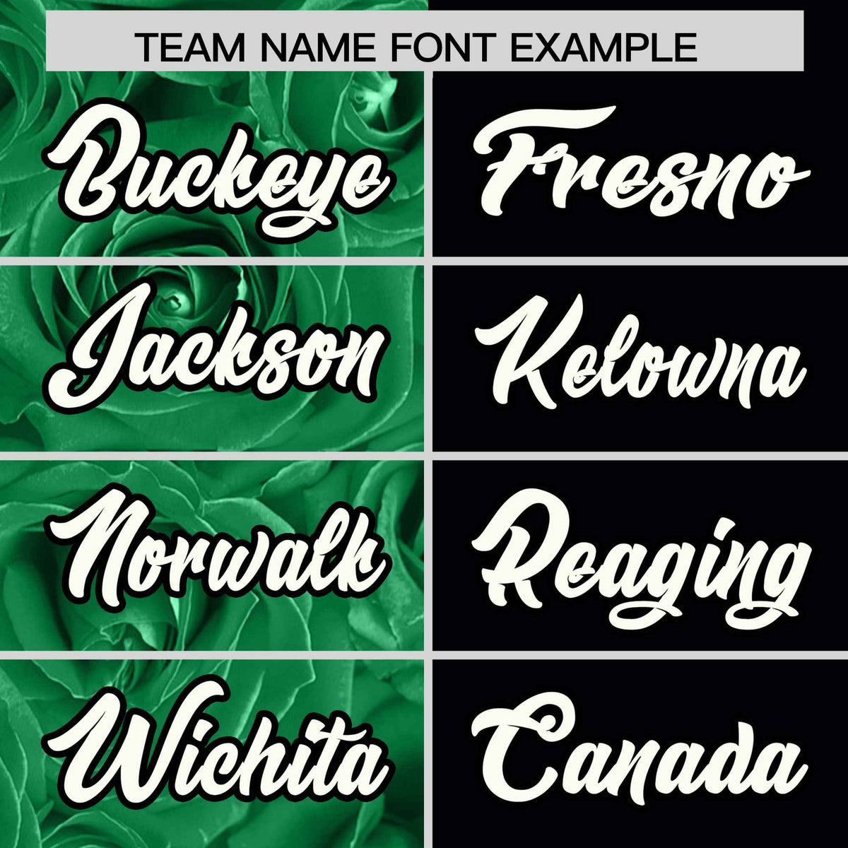 Custom Kelly Green Black Split Rose Print Authentic Baseball Jersey| KXKSHOP