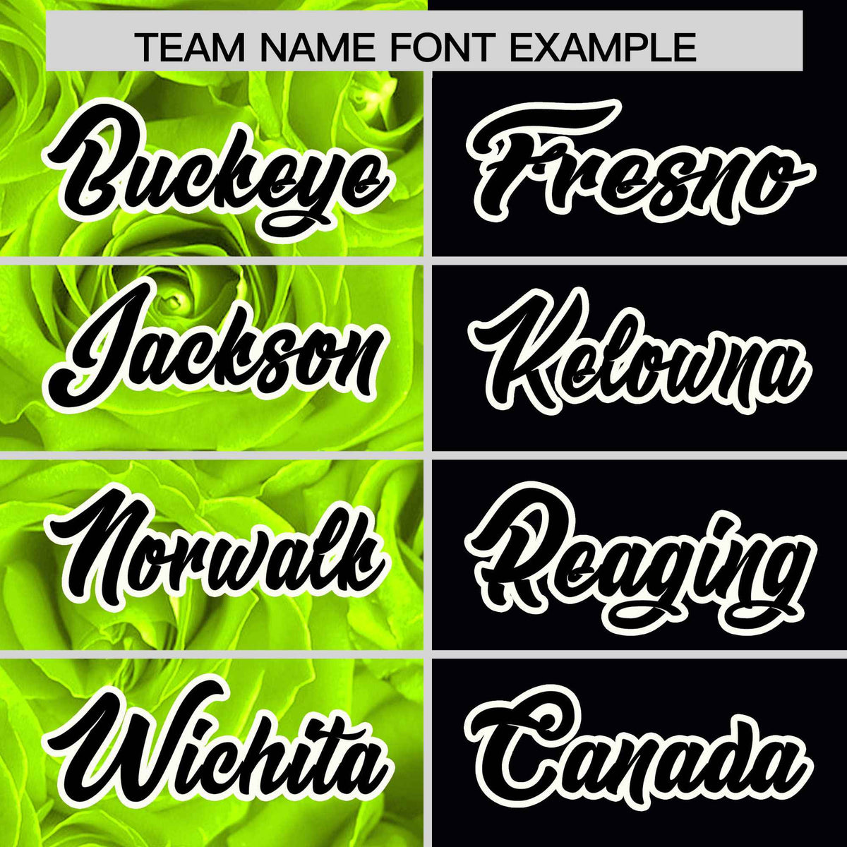 Custom Neon Green Black Split Rose Print Authentic Baseball Jersey| KXKSHOP