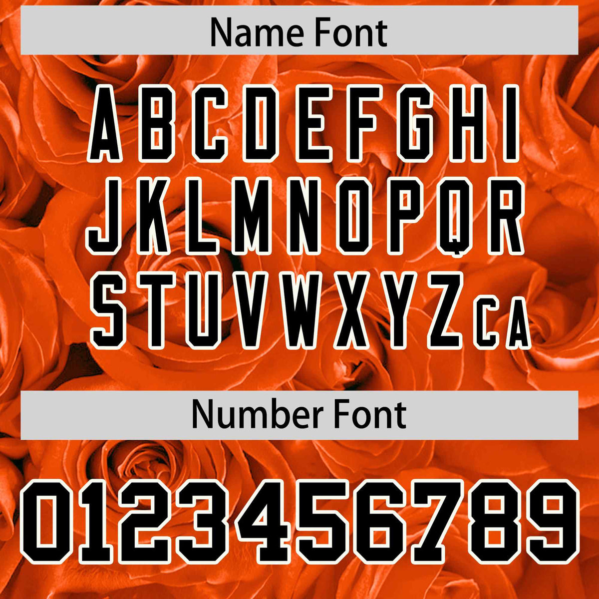 Custom Orange Black Split Rose Print Authentic Baseball Jersey| KXKSHOP