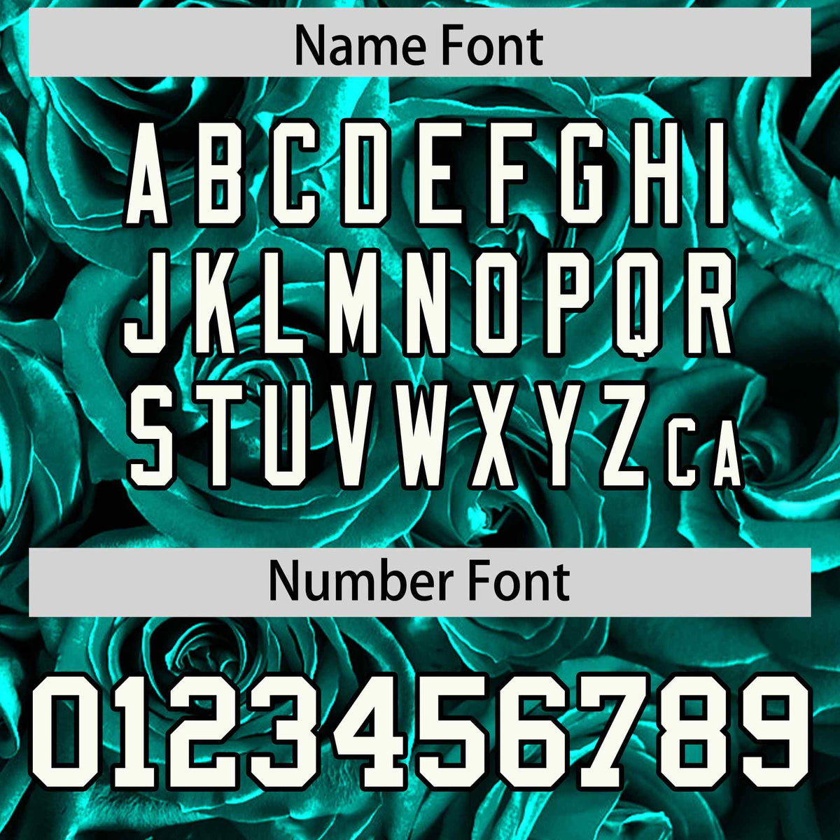 Custom Aqua Black Split Rose Print Authentic Baseball Jersey| KXKSHOP